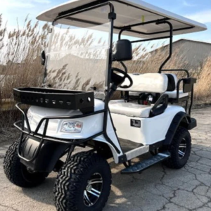 48V Electric Golf Cart – eMACHINE Lifted Model in White