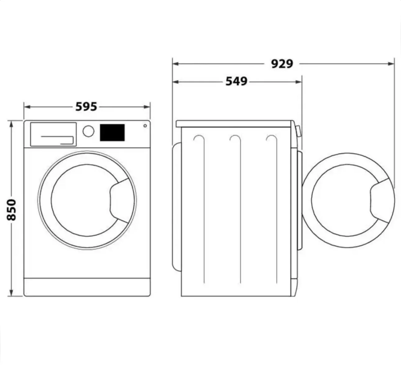 Indesit 8/6kg Washer Dryer cut861483suk - Image 3
