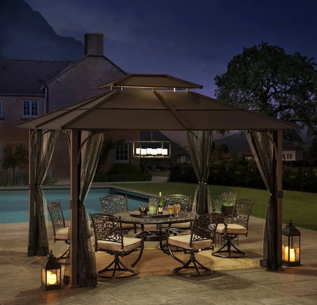 12 Ft. W x 10 Ft. D Steel Patio Gazebo - Image 2