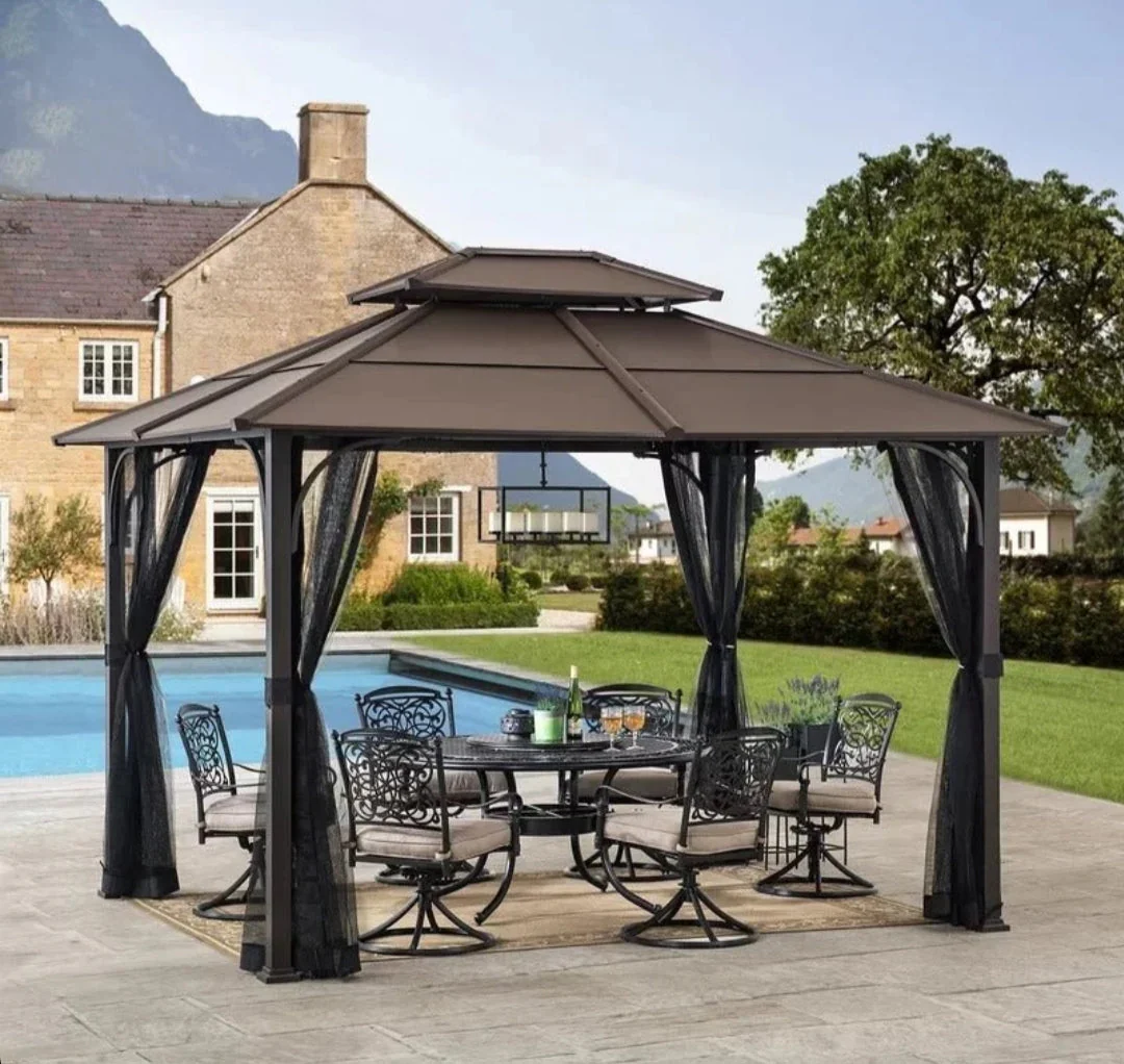 12 Ft. W x 10 Ft. D Steel Patio Gazebo - Image 3